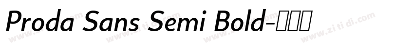 Proda Sans Semi Bold字体转换